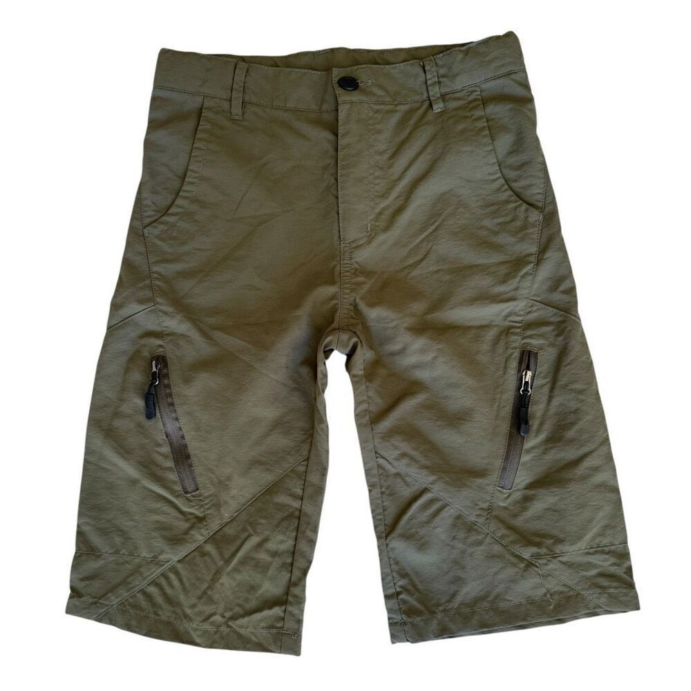 Kids Boy's Youth Hiking Casual Quick Dry Army Green Lightweight Cargo Sz L #2376
